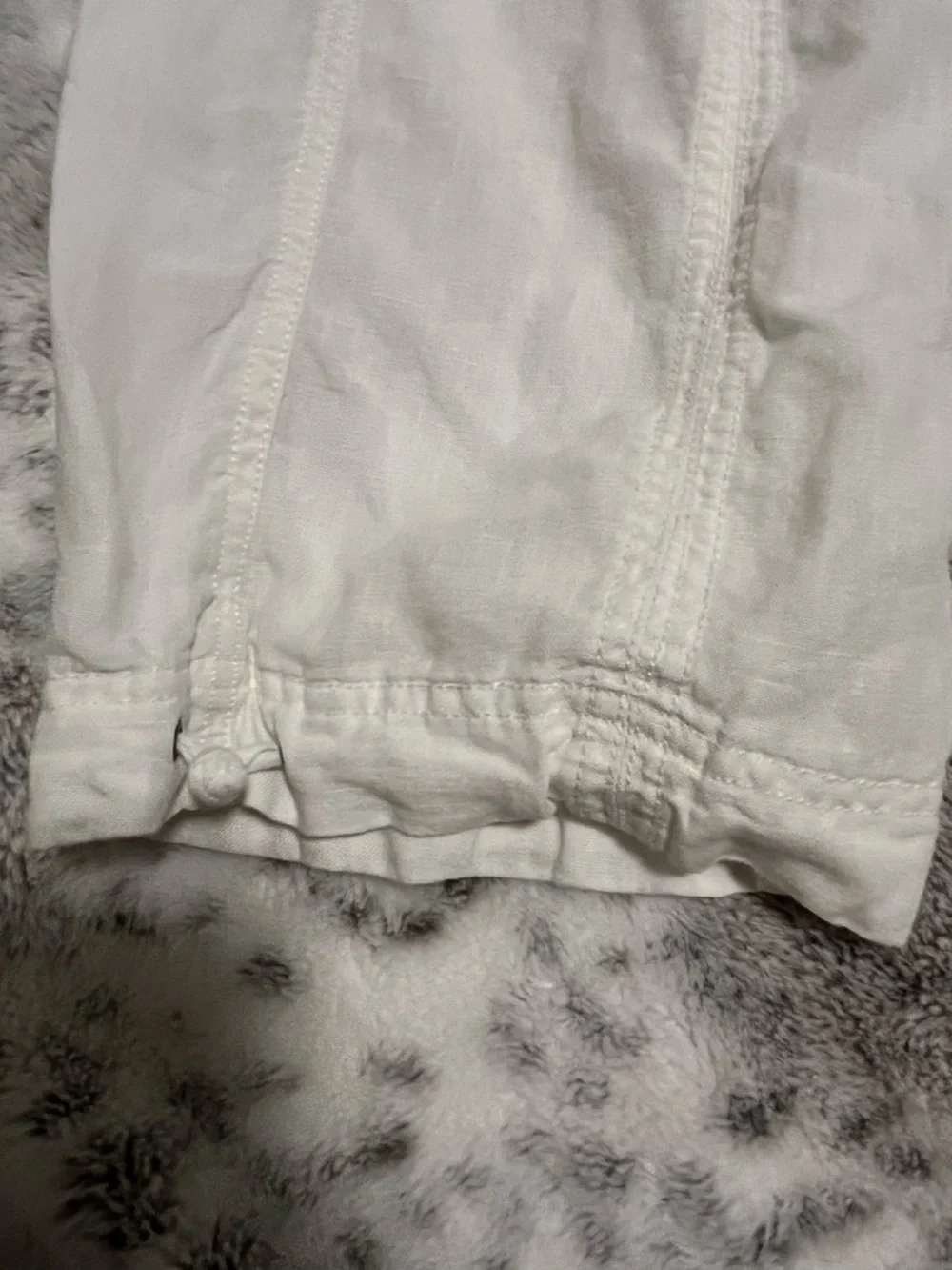 100% Linen Athleta Pants White Summery Size 8-Inseam 30/31 - Picture 2 of 10